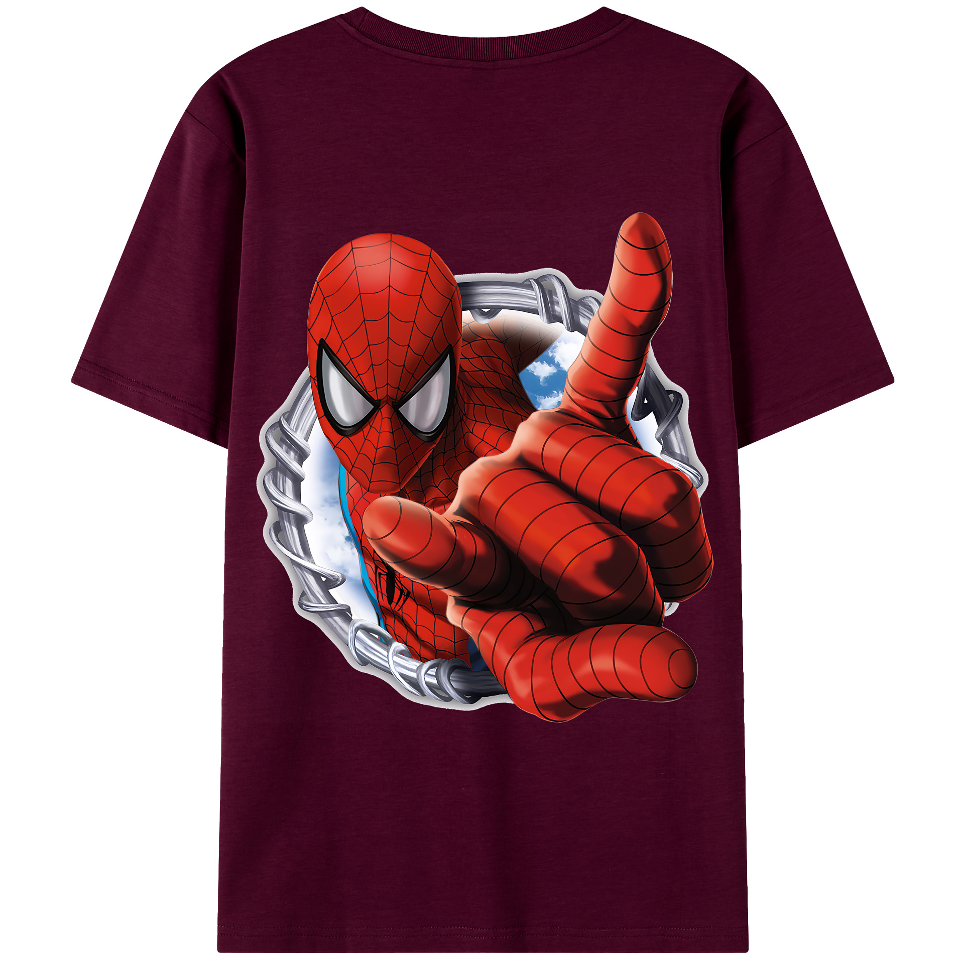 （画像用） Spider Man スパイダーマン レディース半袖Tシャツ(バックプリント)